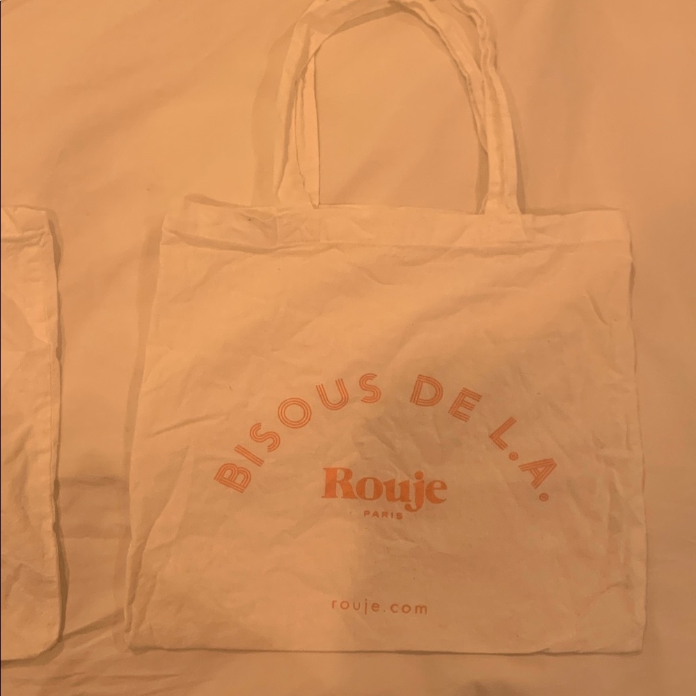 Rouje Cream Tote From La Pop Up